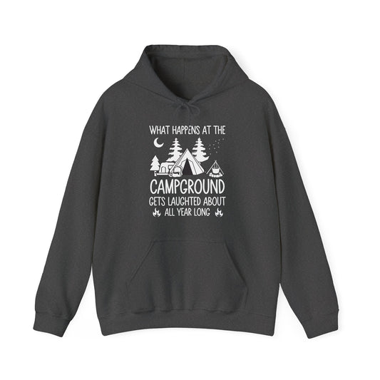 What Happens At The Campground - Hoodie For Women and Men - Unisex Heavy Blend™ Hooded Sweatshirt