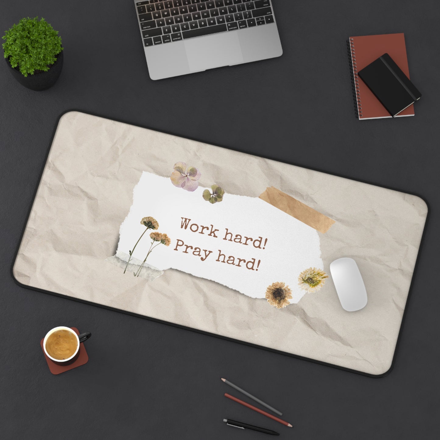 Work Hard Pray Hard Desk Mat
