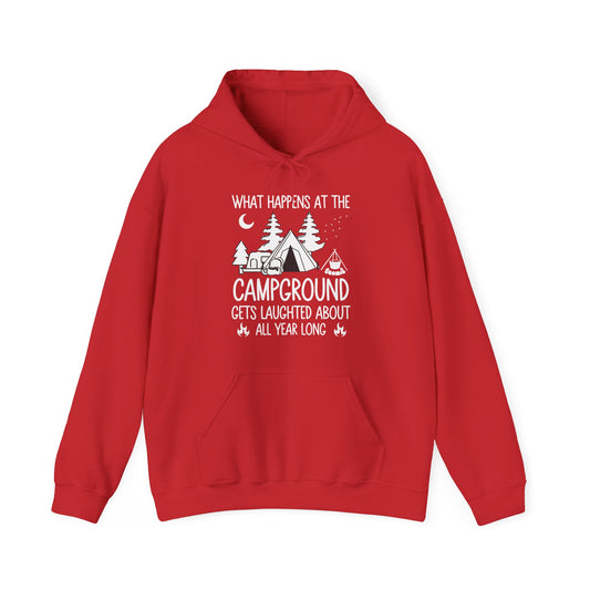 What Happens At The Campground - Hoodie For Women and Men - Unisex Heavy Blend™ Hooded Sweatshirt