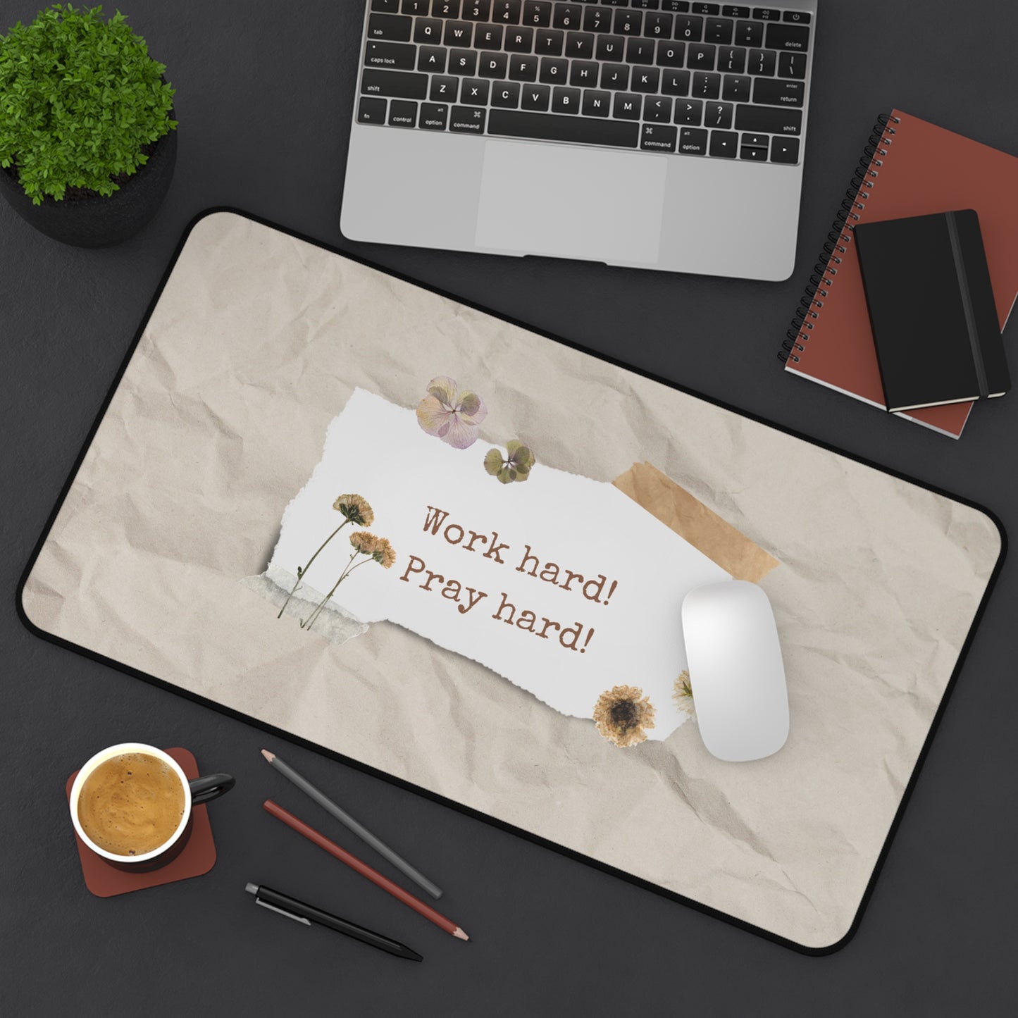Work Hard Pray Hard Desk Mat