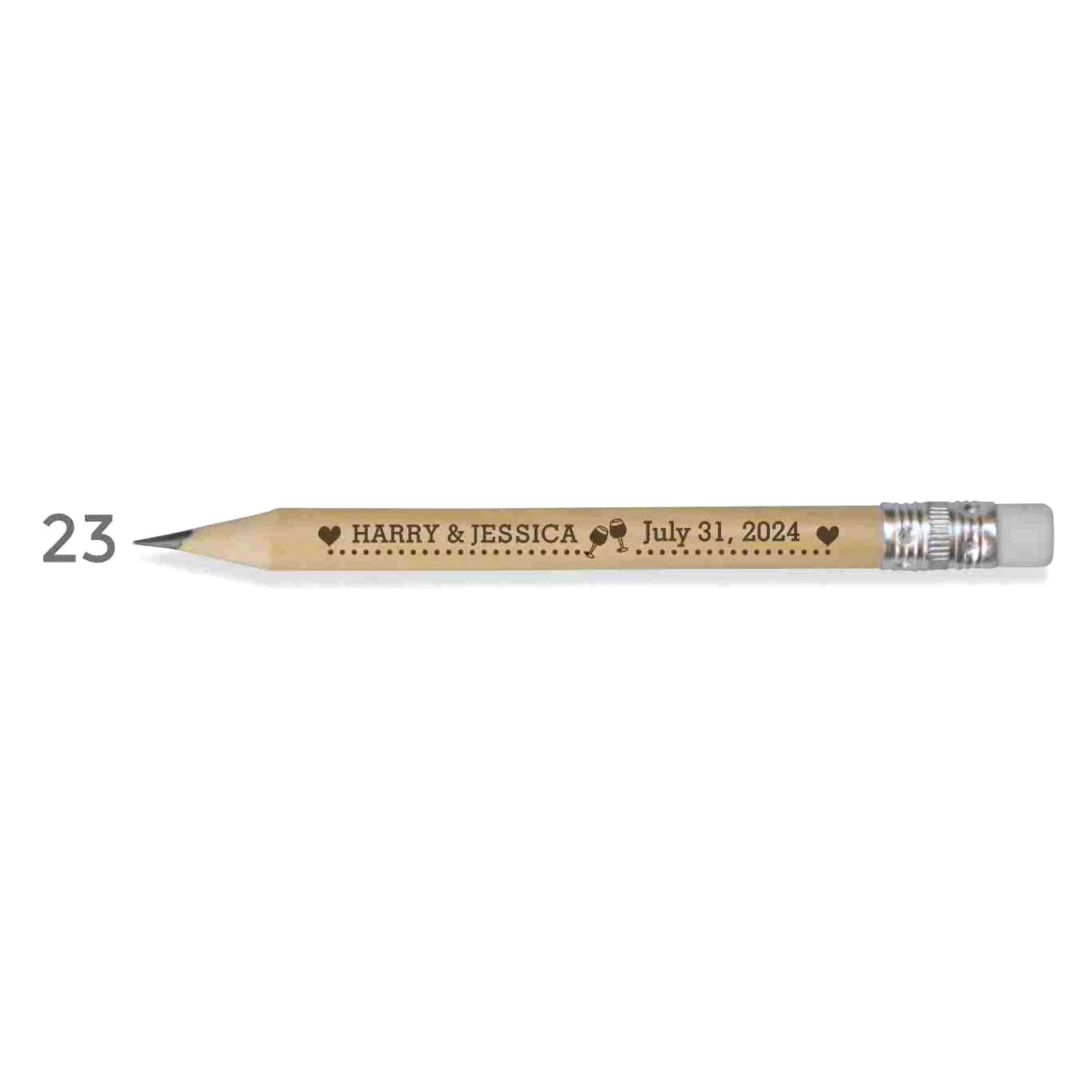 Personalized Rustic Wedding Wooden Pencils in Bulk Wedding Favors for Guests Engraved Natural Golf Pencil Printed with LOGO