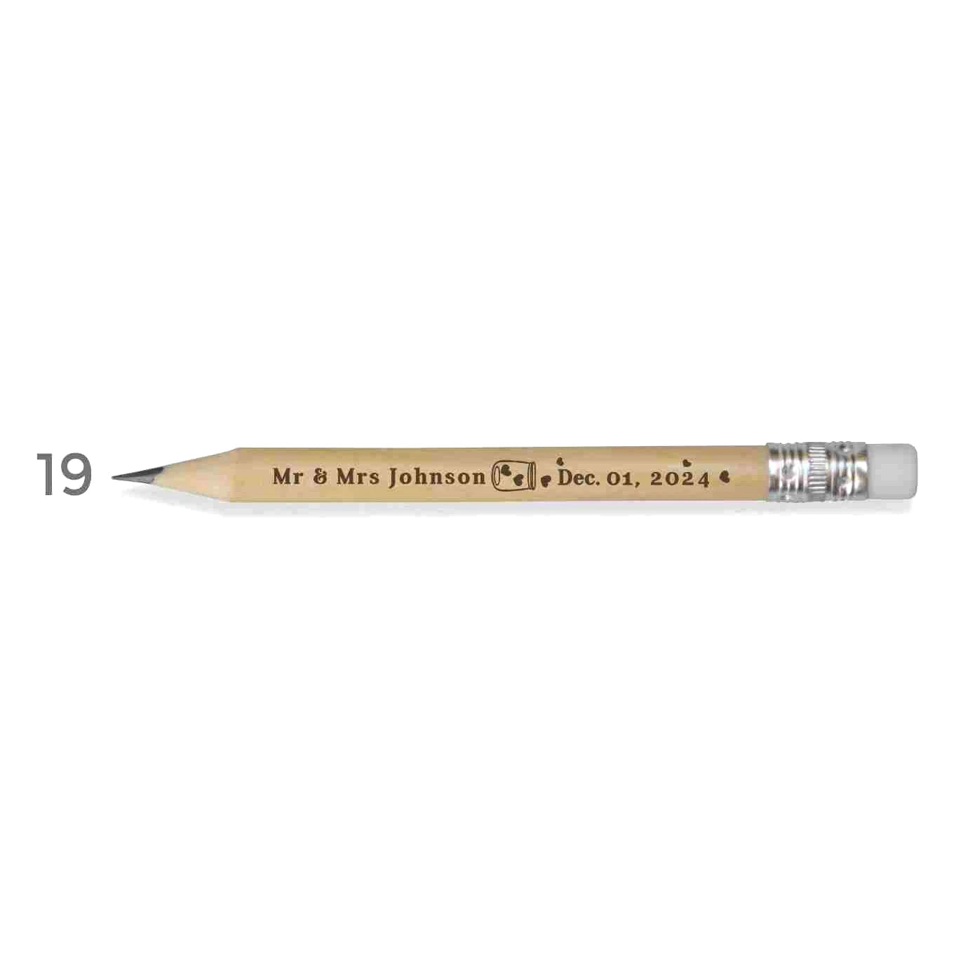 Personalized Rustic Wedding Wooden Pencils in Bulk Wedding Favors for Guests Engraved Natural Golf Pencil Printed with LOGO